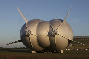 The Airlander 10 hybrid airship is seen after it recently left the hangar for the first time to commence ground systems tests before its maiden flight, at Cardington Airfield in Britain August 9, 2016. REUTERS/Gareth Bumstead