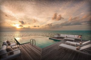 Conrad Maldives บริเวณหมู่เกาะ Rangali ห้อมล้อมไปด้วยมหาสมุทรอินเดีย