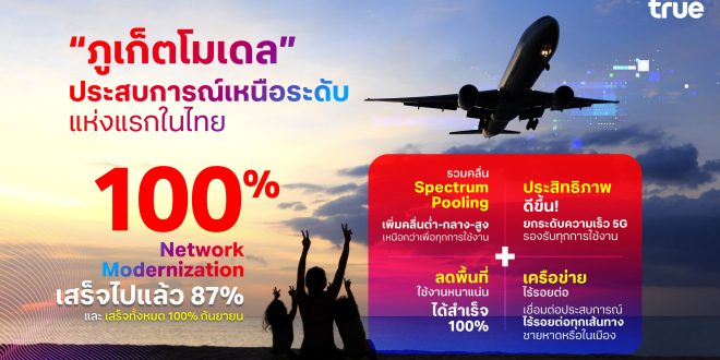 ทรู คอร์ปอเรชั่น ตะลุย “ภูเก็ต” ชูต้นแบบจังหวัดแรก Network Modernization เสร็จ 100% ยกระดับประสบการณ์ใช้งานมือถือ 5G พร้อมเร่งเครื่องพัฒนาต่อเนื่องทั่วไทย