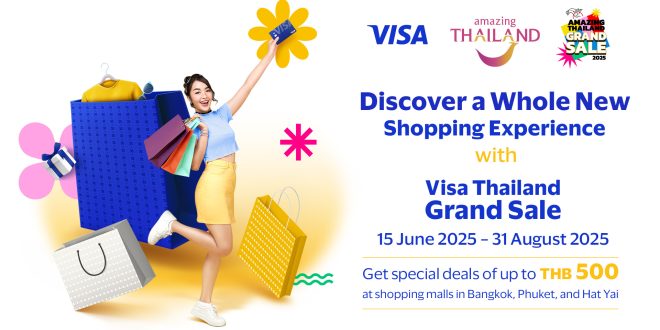 วีซ่า และ ททท. รวมพลังเดินหน้ากระตุ้นการท่องเที่ยวและการใช้จ่ายของชาวต่างชาติมาเที่ยวไทย ปล่อยแคมเปญ “วีซ่าไทยแลนด์แกรนด์เซลล์ 2568”