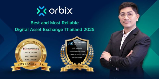 ออร์บิกซ์  คว้า 2 รางวัลระดับนานาชาติ  ตอกย้ำผู้นำแพลตฟอร์มซื้อขายสินทรัพย์ดิจิทัลไทยมาตรฐานสากล