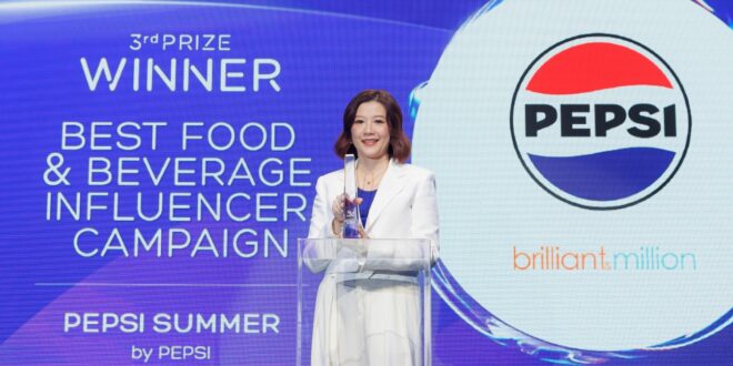 เป๊ปซี่® คว้ารางวัล “Best Food & Beverage Influencer Campaign” โชว์พลังสร้างคอนเทนต์โดนใจคนรุ่นใหม่ ชูความสร้างสรรค์ผสานโลกดิจิทัล