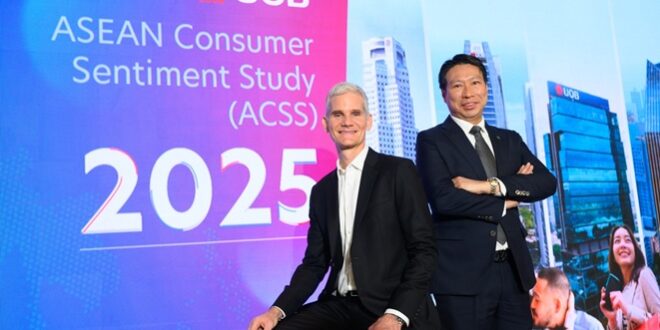 ยูโอบีเผยผลสำรวจความเชื่อมั่นผู้บริโภคในอาเซียน ประจำปี 2568   พบคนไทยมองบวกแต่ไม่ประมาทต่อเศรษฐกิจในประเทศ สุขภาพ คุณภาพชีวิต และการศึกษา คือแรงขับสำคัญของพฤติกรรมใช้จ่ายยุคใหม่