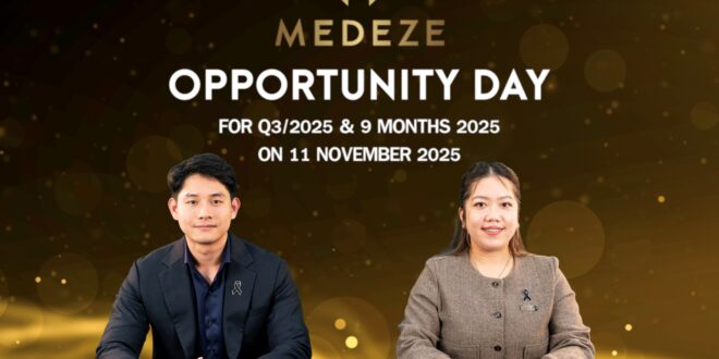 “MEDEZE” โชว์ศักยภาพผลประกอบการไตรมาส 3/2568 กำไรสุทธิ 160 ล้านบาท เดินหน้าสู่ “Thailand’s First ATMPs” ปักธงผู้นำธุรกิจการแพทย์แห่งภูมิภาค