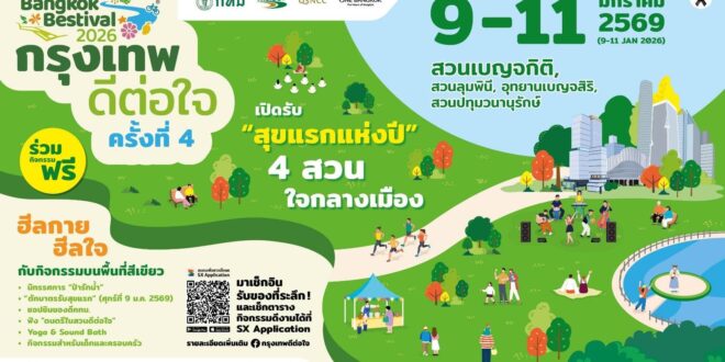 เปิดรับศักราชใหม่แห่งความสุข รับ “สุขแรกของปี” ที่งาน กรุงเทพดีต่อใจ Bangkok Bestival 2026