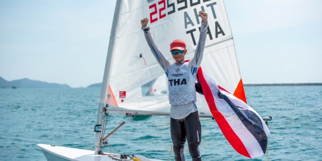ไทยแลนด์แรงไม่หยุด! “ดาวิน ฌู” ผงาดคว้าเหรียญทองเรือใบซีเกมส์ ILCA 4 ชาย โชว์ท็อปฟอร์มเหนือทุกสภาพลม