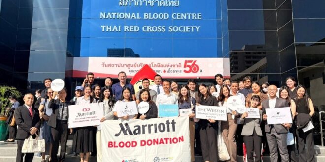 โรงแรมเดอะ เวสทิน แกรนด์ สุขุมวิท ร่วมกับโรงแรมอื่นๆในเครือแมริออท เดินหน้าสร้างคุณค่าเพื่อสังคม จัดกิจกรรมบริจาคโลหิต Marriott Blood Donation ครั้งที่ 13