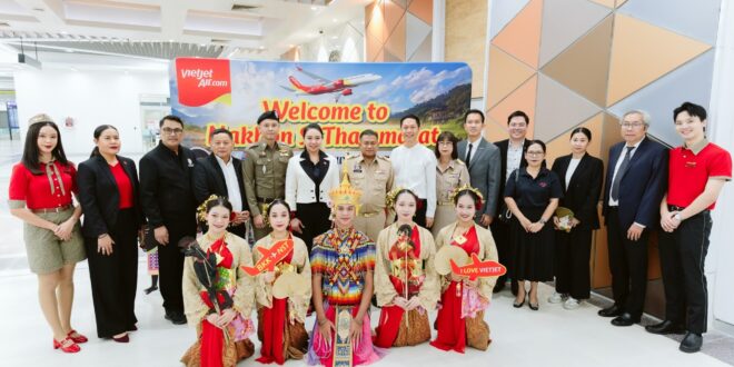 เวียตเจ็ทไทยแลนด์ กลับมาให้บริการในเส้นทาง “กรุงเทพฯ – นครศรีธรรมราช” หนุนโครงข่ายเศรษฐกิจท่องเที่ยวใต้แข็งแรงรับช่วงไฮซีซั่น สำรองที่นั่งได้แล้ววันนี้!