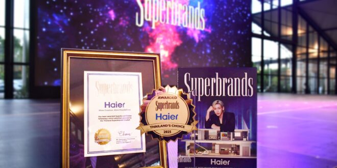 ไฮเออร์ ครองใจผู้บริโภคไทย คว้ารางวัล Superbrands Thailand ต่อเนื่องปีที่ 6  ตอกย้ำความเชื่อมั่นจากผู้บริโภคทั่วประเทศ