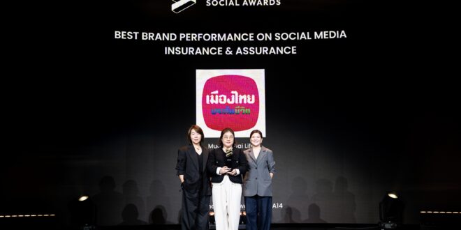 เมืองไทยประกันชีวิต คว้ารางวัล “Best Brand Performance on Social Media” ในสาขา Insurance & Assurance เป็นปีที่ 6 จากเวที Thailand Social Awards