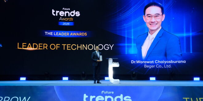 Beger คว้า 3 รางวัลใหญ่จาก Future Trends Awards ต่อเนื่องเป็นปีที่ 2 ตอกย้ำแบรนด์อันดับ 1 ด้านเทคโนโลยีสีที่สร้าง Impact ต่อผู้ใช้งานและสังคมอย่างยั่งยืน
