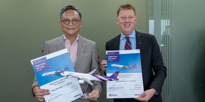 แอร์บัสและการบินไทยขยายข้อตกลงการสนับสนุนชิ้นส่วน FHS ครอบคลุมฝูงบินเอ321นีโอ