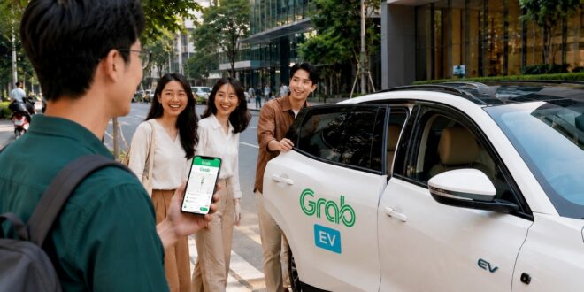 แกร็บ ส่งฟีเจอร์ Group Ride อัปเกรดบริการ Grab EV ชวนใช้คาร์พูล-นั่งรถอีวี ลดคาร์บอน หนุนสิ่งแวดล้อม