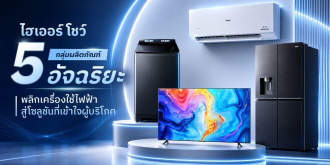 ไฮเออร์ประกาศทิศทางนวัตกรรมรับยุค Smart Living ปักธง AI Appliance สู่กลยุทธ์การเติบโต เดินหน้ารุก 5 กลุ่มผลิตภัณฑ์อัจฉริยะ พลิกเครื่องใช้ไฟฟ้าสู่โซลูชันที่เรียนรู้ และเข้าใจผู้บริโภค