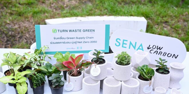 เสนา ยกระดับ SENA Low Carbon ร่วมกับ Q-CON พัฒนา “Eco-Pot” เปลี่ยนเศษอิฐเหลือใช้ให้กลับมามีคุณค่า ลดขยะ เพิ่มพื้นที่สีเขียว