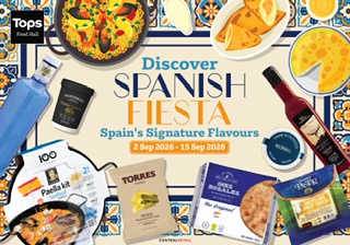 ท็อปส์เปิดโหมด Spanish Fiesta! ชวนตะลุย “Discover Spanish Fiesta – Spain’s Signature Flavours” ยกเสน่ห์ความอร่อยจากแดนกระทิงดุ เติมสีสันให้ทุกมื้อสนุกกว่าที่เคย ตั้งแต่วันนี้ – 15 ก.ย.นี้