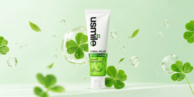 ตลาดยาสีฟันสมุนไพรโลกแตะ 2.56 พันล้านดอลลาร์ usmile รับเทรนด์  “Oral Care Is Self-Care” เปิดตัว “usmile Herbal Relief” ผสานสมุนไพร 9 ชนิด  เจาะคนรุ่นใหม่ที่มองหาความอ่อนโยนควบคู่ประสิทธิภาพ