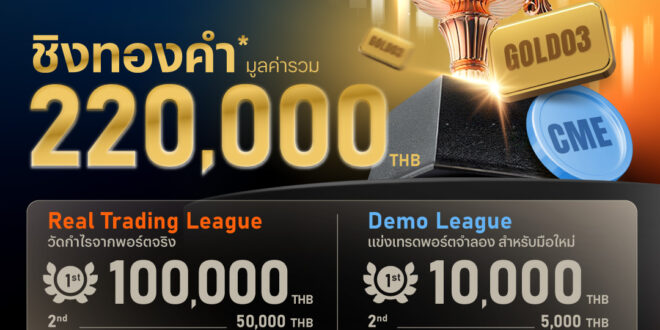 บล.พาย จัดใหญ่! เปิด “CME Trading League” ชวนสายเทรดประชันฝีมือ ชิงทองคำ มูลค่ารวม 220,000 บาท